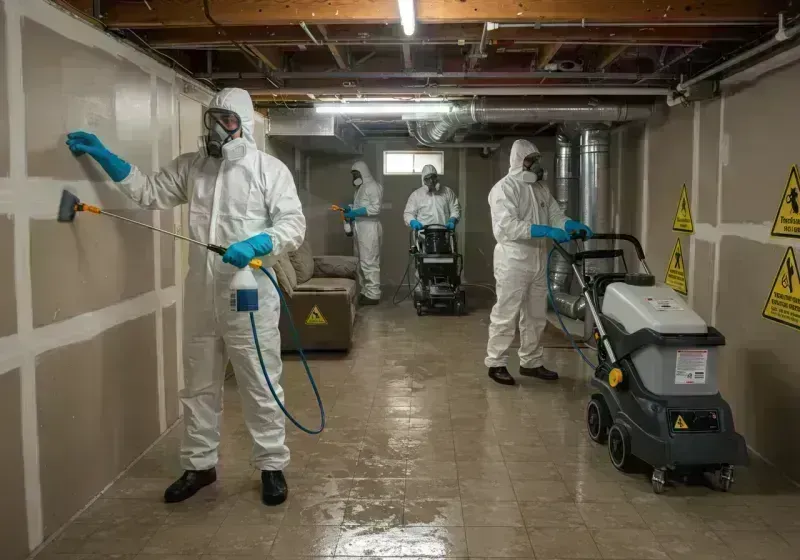 Basement Moisture Removal and Structural Drying process in New Madrid County, MO